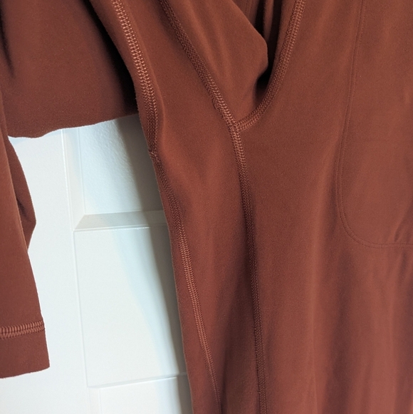 Lululemon Align HR Wide Leg 23" Crop Pants - Dark Terracotta Rust Orange sz 0 - Picture 7 of 7